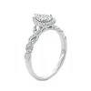 Thumbnail Image 1 of 1/4 CT. T.W. Pear-Shaped Multi-Diamond Frame Twist Shank Vintage-Style Promise Ring in 10K White Gold