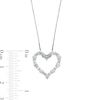 Thumbnail Image 4 of 1 CT. T.W. Certified Lab-Created Diamond Scallop Open Heart Pendant in 14K White Gold (F/SI2)