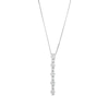 Thumbnail Image 0 of 1 CT. T.W. Certified Lab-Created Diamond Alternating Linear Drop Pendant in 14K White Gold (F/SI2)