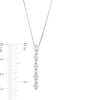 Thumbnail Image 2 of 1 CT. T.W. Certified Lab-Created Diamond Alternating Linear Drop Pendant in 14K White Gold (F/SI2)