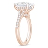 Thumbnail Image 2 of 4-1/2 CT. T.W. Princess-Cut Certified Lab-Created Diamond Split Shank Engagement Ring in 14K Rose Gold (F/SI2)