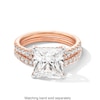 Thumbnail Image 5 of 4-1/2 CT. T.W. Princess-Cut Certified Lab-Created Diamond Split Shank Engagement Ring in 14K Rose Gold (F/SI2)