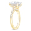 Thumbnail Image 2 of 4-1/2 CT. T.W. Princess-Cut Certified Lab-Created Diamond Split Shank Engagement Ring in 14K Gold (F/SI2)