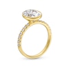 Thumbnail Image 2 of 3-1/3 CT. T.W. Oval Certified Lab-Created Diamond Polished Frame Engagement Ring in 14K Gold (F/VS2)