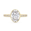 Thumbnail Image 3 of 3-1/3 CT. T.W. Oval Certified Lab-Created Diamond Polished Frame Engagement Ring in 14K Gold (F/VS2)