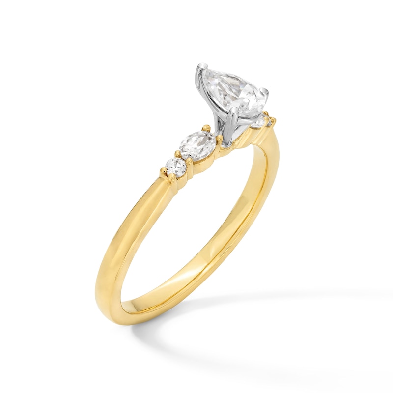 Main Image 2 of 5/8 CT. T.W. Multi-Shaped Diamond Five Stone Engagement Ring in 10K Gold