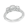 Thumbnail Image 1 of 1 CT. T.W. Diamond Frame Three Stone Engagement Ring in 10K White Gold