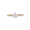 Thumbnail Image 4 of 1/3 CT. T.W. Pear-Shaped Diamond Art Deco Engagement Ring in 10K Gold