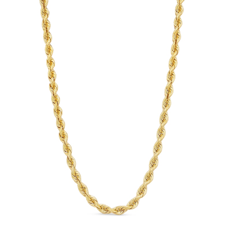 4.5mm Silk Rope™ Chain Necklace in Solid 14K Gold - 22"