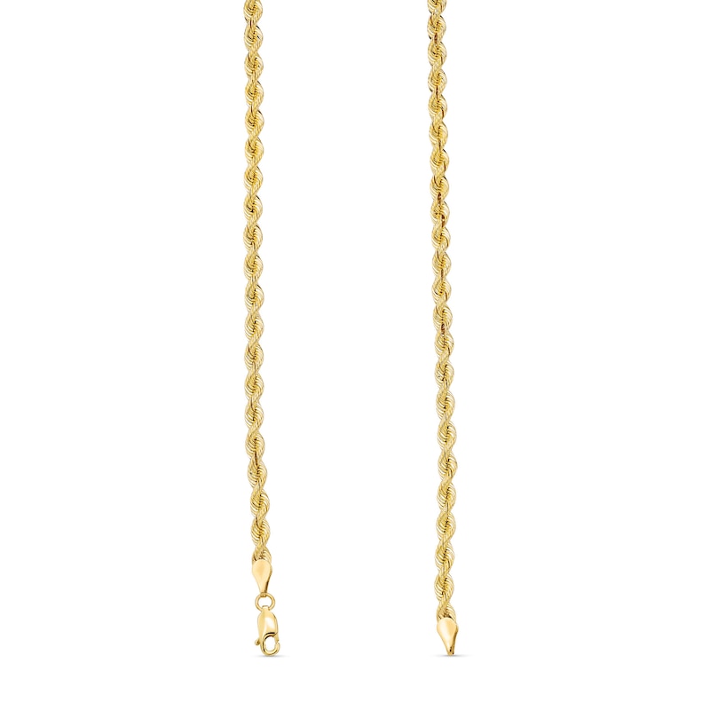 Main Image 3 of 4.5mm Silk Rope™ Chain Necklace in Solid 14K Gold - 22&quot;