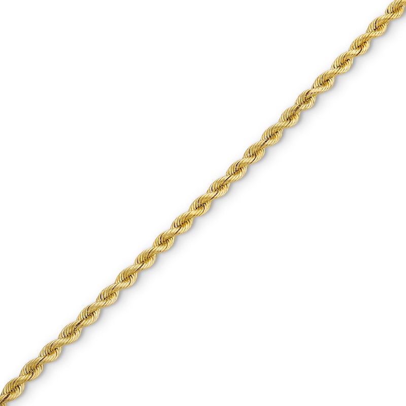 Main Image 1 of 3.0mm Silk Rope™ Chain Bracelet in Solid 14K Gold - 7.5&quot;