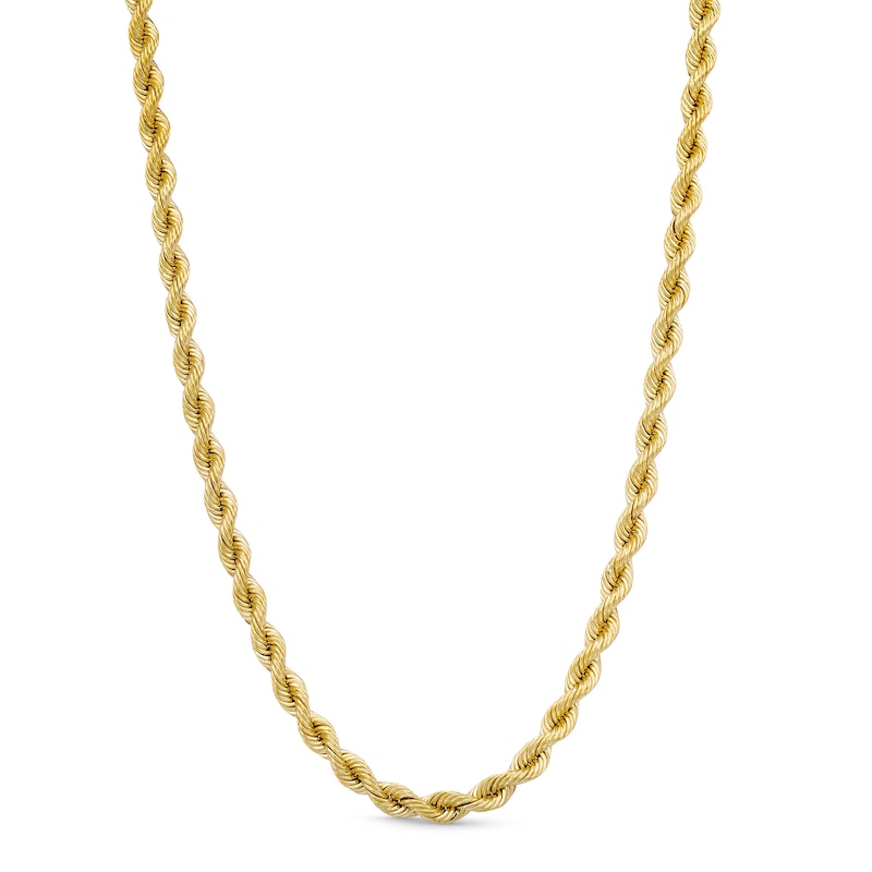 Main Image 1 of 5.7mm Silk Rope™ Chain Necklace in Solid 14K Gold - 24&quot;