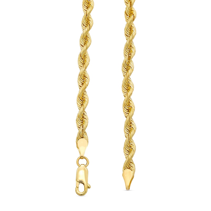 4.5mm Silk Rope™ Chain Bracelet in Solid 14K Gold - 8.5"