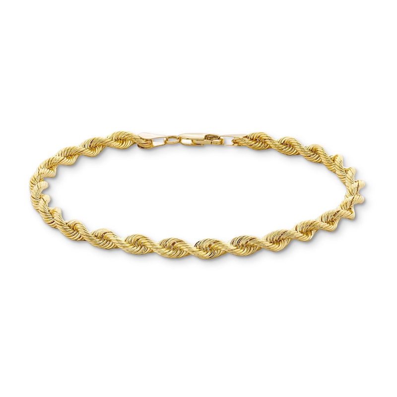 Main Image 4 of 4.5mm Silk Rope™ Chain Bracelet in Solid 14K Gold - 8.5&quot;