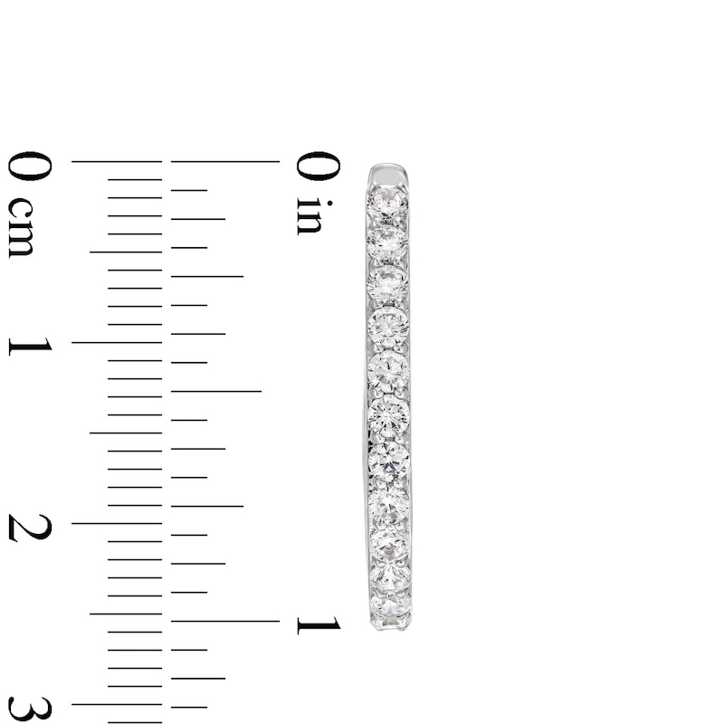 1 CT. T.W. Certified Lab-Created Diamond Oval Hoop Earrings in 10K White Gold (I/SI2)