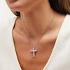 Thumbnail Image 2 of 2 CT. T.W. Certified Lab-Created Diamond Cross Pendant in 14K White Gold (F/SI2)