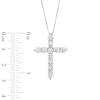 Thumbnail Image 4 of 2 CT. T.W. Certified Lab-Created Diamond Cross Pendant in 14K White Gold (F/SI2)