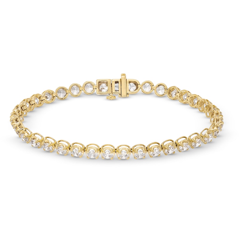 Main Image 1 of 7 CT. T.W. Certified Lab-Created Diamond Bubbles Tennis Bracelet in 10K Gold (I/SI2) - 7.25&quot;