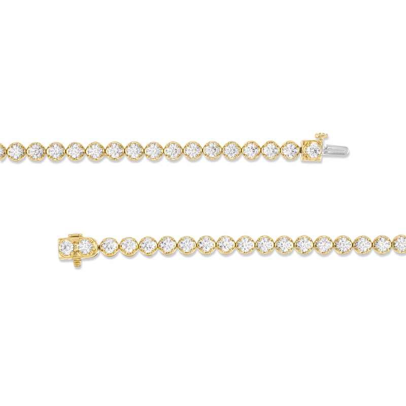 Main Image 3 of 7 CT. T.W. Certified Lab-Created Diamond Bubbles Tennis Bracelet in 10K Gold (I/SI2) - 7.25&quot;