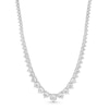 Thumbnail Image 1 of 10 CT. T.W. Certified Lab-Created Diamond Graduated Riviera Necklace in 10K White Gold (I/SI2)