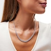 Thumbnail Image 2 of 10 CT. T.W. Certified Lab-Created Diamond Graduated Riviera Necklace in 10K White Gold (I/SI2)