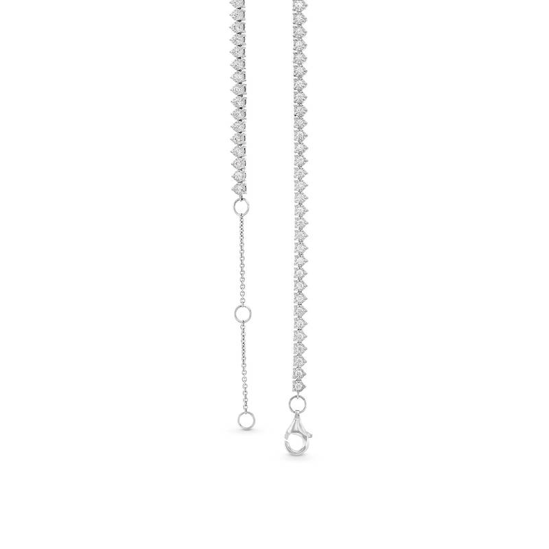 10 CT. T.W. Certified Lab-Created Diamond Graduated Riviera Necklace in 10K White Gold (I/SI2)