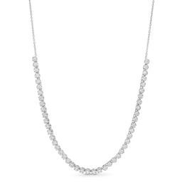 1-1/2 CT. T.W. Certified Lab-Created Diamond Bubbles Line Necklace in 10K White Gold (I/SI2)