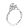 Thumbnail Image 3 of 1-3/8 CT. T.W. Oval Diamond Frame Crossover Leaf Shank Engagement Ring in 10K White Gold