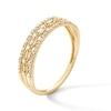 Thumbnail Image 2 of 1/15 CT. T.W. Baguette and Round Diamond Open Triple Row Stackable Anniversary Band in 10K Gold