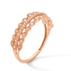 Thumbnail Image 2 of 1/15 CT. T.W. Diamond Scallop Border Vintage-Style Stackable Anniversary Band in 10K Rose Gold