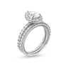 Thumbnail Image 2 of 2 CT. T.W. Pear-Shaped Certified Lab-Created Diamond Frame Bridal Set in 14K White Gold (F/VS2)