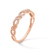 Thumbnail Image 3 of 1/15 CT. T.W. Diamond Double Twist Stackable Anniversary Band in 10K Rose Gold