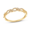 Thumbnail Image 1 of 1/15 CT. T.W. Diamond Double Twist Stackable Anniversary Band in 10K Gold