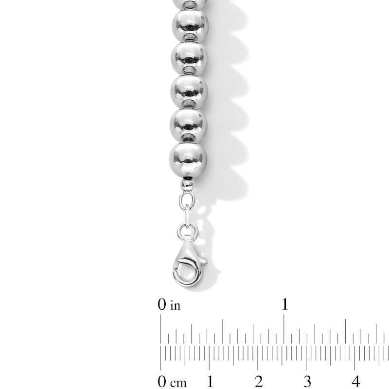 8.0mm Bead Bracelet in Hollow Sterling Silver - 7.5”