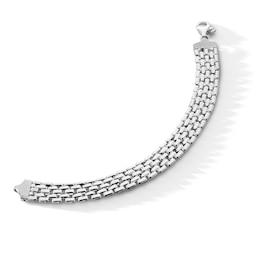 12.0mm Panther Link Bracelet in Hollow Sterling Silver