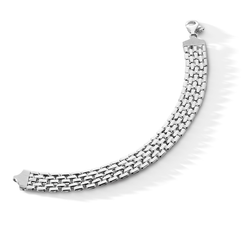 Main Image 1 of 12.0mm Panther Link Bracelet in Hollow Sterling Silver