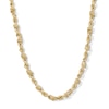 Thumbnail Image 1 of 6.4mm Rolling Byzantine Chain Necklace in Hollow 10K Gold - 18&quot;