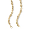 Thumbnail Image 3 of 6.4mm Rolling Byzantine Chain Necklace in Hollow 10K Gold - 18&quot;