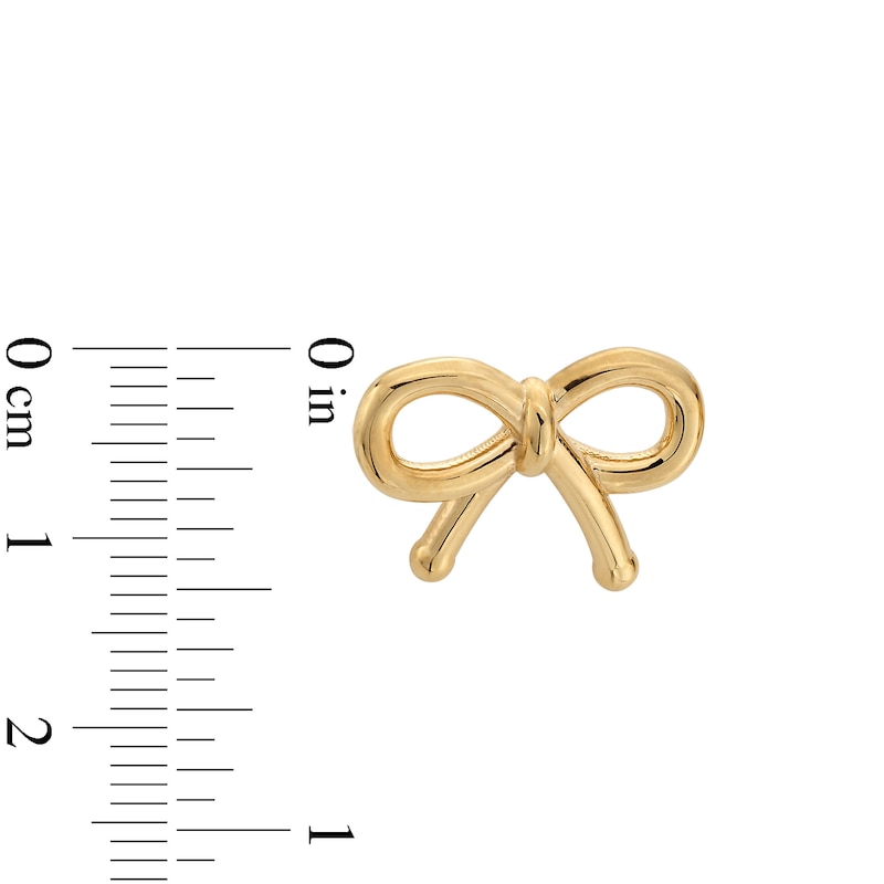 Main Image 2 of Bow Stud Earrings in Solid 14K Gold