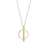 Thumbnail Image 1 of Circle Bar Pendant in Hollow 14K Gold