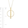 Thumbnail Image 4 of Circle Bar Pendant in Hollow 14K Gold