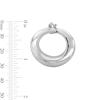 Thumbnail Image 2 of 33.0mm Tapered Twist Hoop Earrings in Hollow Sterling Silver