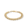 Thumbnail Image 0 of 8.9mm Circle Arrow Link Chain Bracelet in Hollow 10K Gold - 7.5”