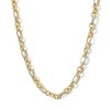 Thumbnail Image 0 of Diamond-Cut Alternating Glitter Link Chain Necklace in Hollow 10K Gold