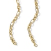 Thumbnail Image 1 of Diamond-Cut Alternating Glitter Link Chain Necklace in Hollow 10K Gold