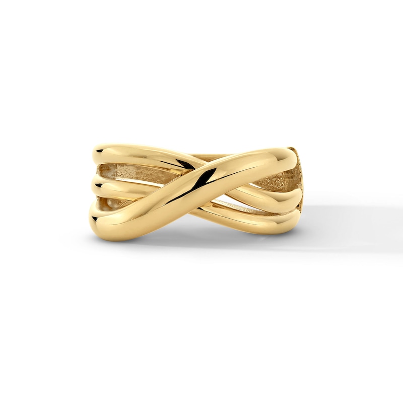 Crossover Ring in Solid 14K Gold