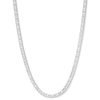 Thumbnail Image 0 of 3.5mm Diamond-Cut Greek Key Herringbone Chain Necklace in Solid Sterling Silver