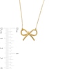 Thumbnail Image 2 of Bow Necklace in Solid 14K Gold