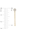 Thumbnail Image 3 of 1/5 CT. T.W. Multi-Diamond Chain Drop Front/Back Earrings in 10K Gold