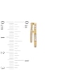 Thumbnail Image 3 of 1/3 CT. T.W. Diamond Split Double Row Open Hoop Earrings in 10K Gold